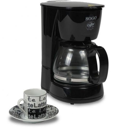 Sogo Cafetera de Goteo Eléctrica 0,6L 650W Negra