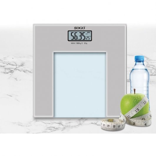 Sogo Báscula de Baño con Pantalla LCD