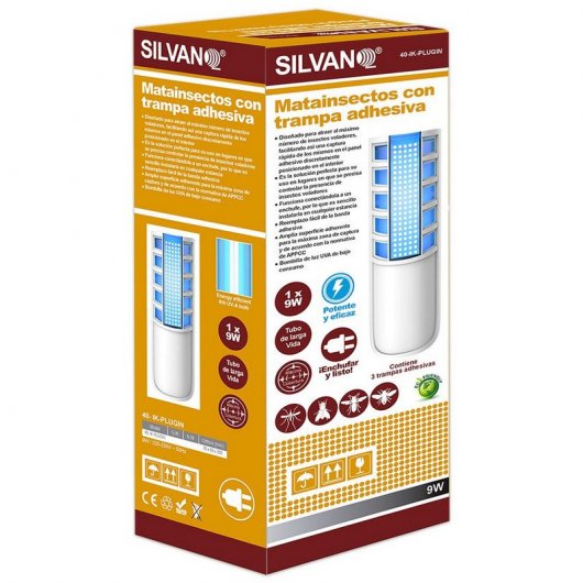 Silvano 40-IK-PLUGIN Mata Insectos Eléctrico 9W