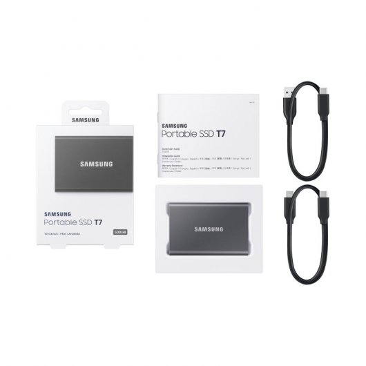 Samsung T7 Disque dur SSD PCIe NVMe USB 3.2 500 Go Noir