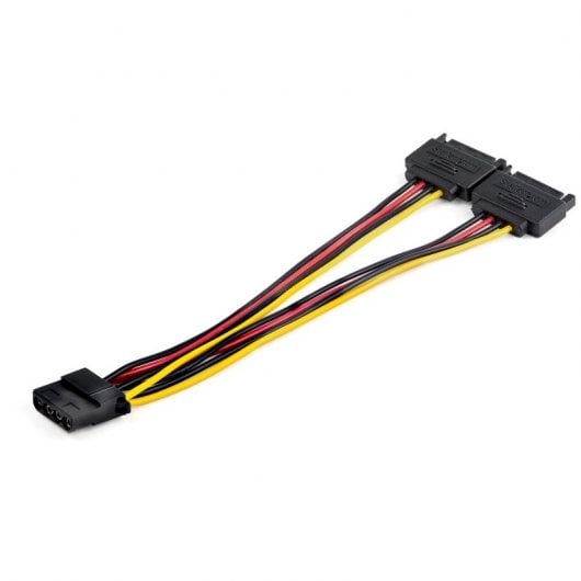 StarTech.com Cavo sdoppiatore di alimentazione da SATA a LP4 - Cavo splitter a 4 pin da LP4 a doppio cavo SATA - Rivestimento in PVC - Filo 18 AWG