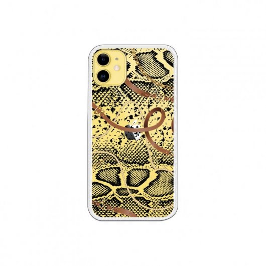 Funda Animal Print Serpiente Cadenas Transparente para iPhone 11