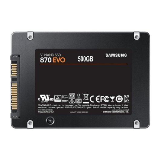 Disco Rígido Samsung 870 EVO 500 GB SSD 560 MB/s SATA 2.5" TurboWrite