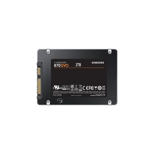 Disco Rígido Samsung 870 EVO 2TB SSD SATA 560MB/s leitura 530MB/s escrita