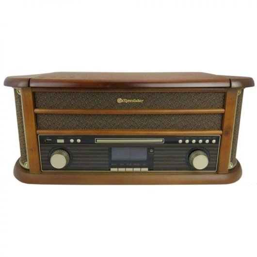 Tocadiscos Roadstar HIF-1993D+BT 80W PMPO Bluetooth AUX CD Cassette USB-MP3 madera
