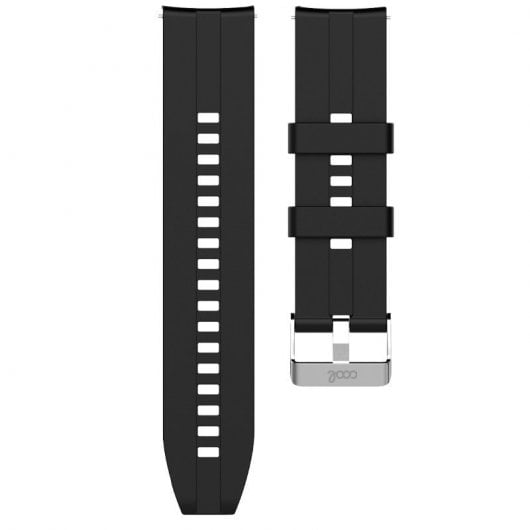 Cool Bracelet en caoutchouc noir universel 20 mm pour Amazfit Bip/GTS/Bip Lite/Huawei/Samsung/Cool Oslo