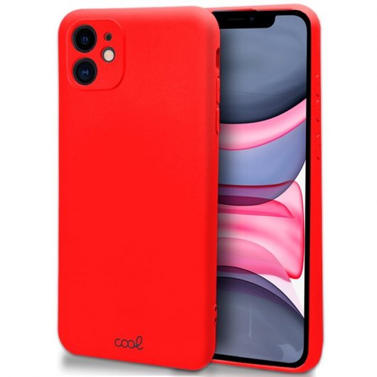 Cool Funda Silicona Cover Rojo para iPhone 11