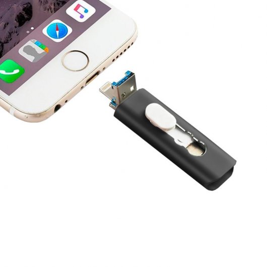 Cool 3 en 1 32 Go Lightning / Type-C / Micro-USB Noir