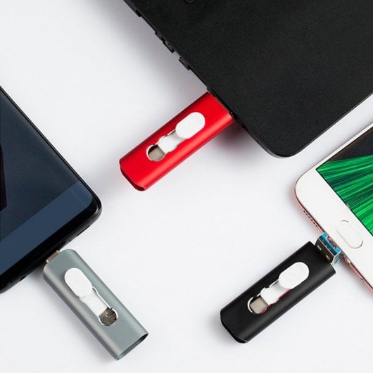 Cool 3 em 1 64GB Lightning / Tipo-C / Micro-USB Azul