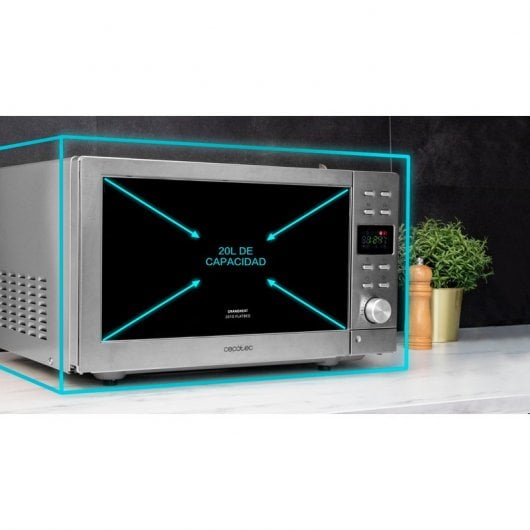 Cecotec Grandheat 2010 Flatbed Steel Microondas 20L 700W Acero Inoxidable