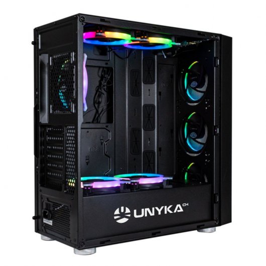 UNYKAch Exagon Evo Caja PC ATX ARGB USB 3.1 con 3 Ventiladores y Ventana