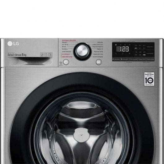 LG F2WV5S85S2S Lavadora Carga Frontal 8.5Kg C Acero Inoxidable