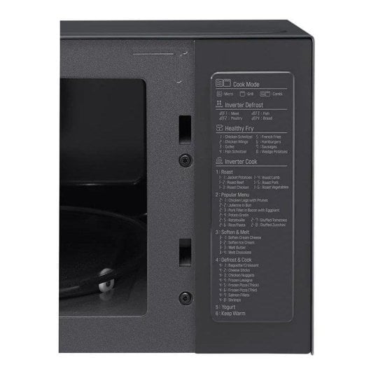 Mikrowelle LG MH6565CPW 25L 1000W Grill Smart Inverter Schwarz