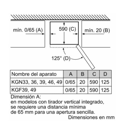 Bosch KGN39VWDA Frigorífico Combi D Blanco