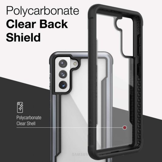 Raptic Shield Funda Antimicrobiana Negra para Samsung Galaxy S21 Plus 5G