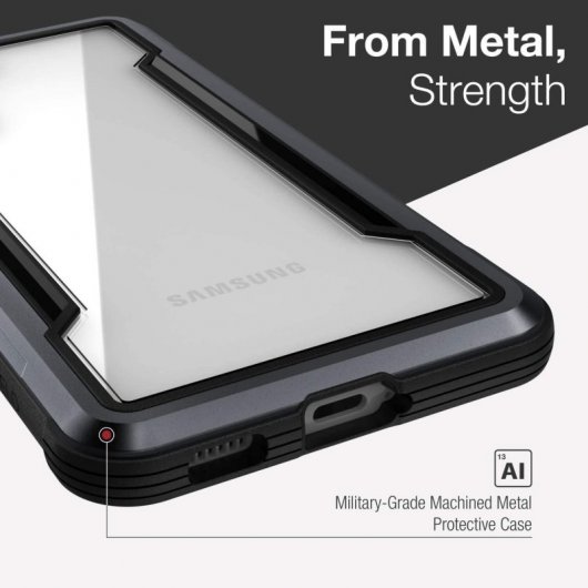 Raptic Shield Funda Antimicrobiana Negra para Samsung Galaxy S21 Ultra 5G