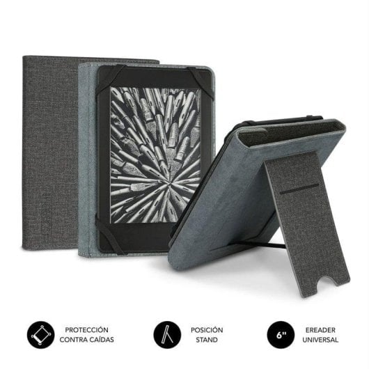 eBook-Hülle Subblim Clever Grau 6 Zoll Standfunktion wasserabweisend