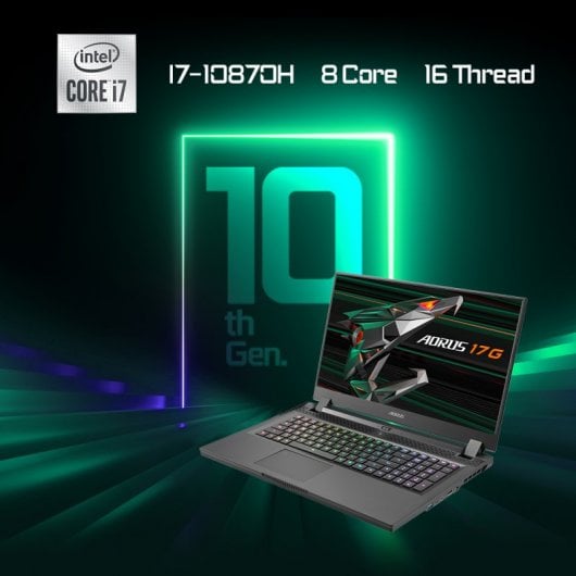 Gigabyte AORUS 17G XC-8ES6430SH Intel Core i7-10870H/32GB/512GB SSD/RTX 3070/17.3"