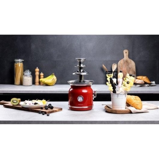 Chocolateras Cecotec Fun Chocolicious Edelstahl 3 Ebenen 90W Rot