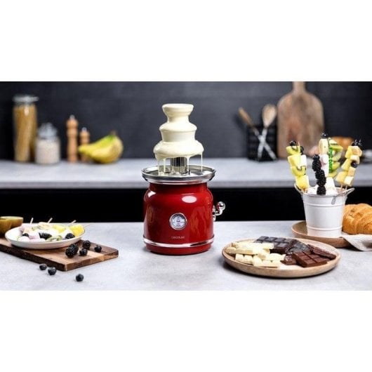 Chocolateras Cecotec Fun Chocolicious Edelstahl 3 Ebenen 90W Rot