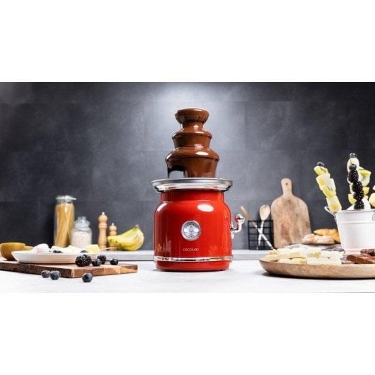 Chocolateras Cecotec Fun Chocolicious Edelstahl 3 Ebenen 90W Rot