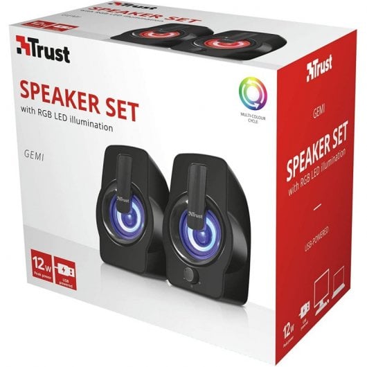 Trust Gemi RGB Altavoces 2.0 12W