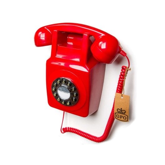 GPO 746 Telefono fisso da parete retrò rosso