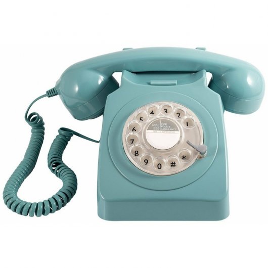GPO 746 Rotary Teléfono Fijo Retro Azul