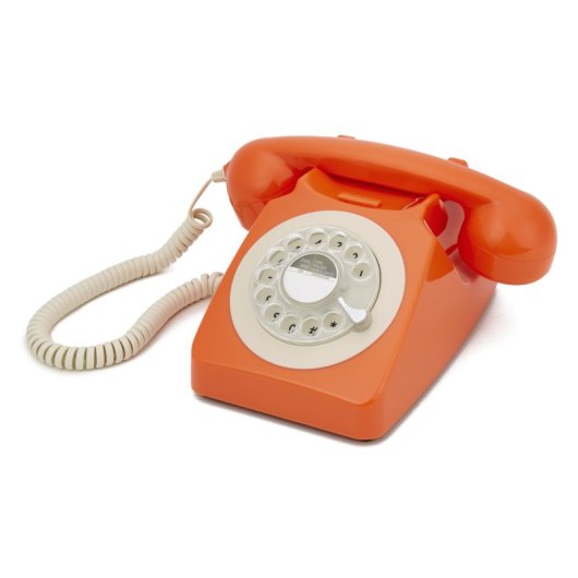 GPO 746 Rotary Teléfono Fijo Retro Naranja