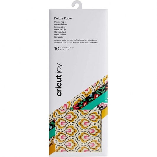 Cricut Joy Pack de 10 Hojas de Papel Adhesivo 11.4 x 30.4 cm Muestrario Design