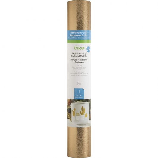 Cricut Textured Vinilo Adhesivo Permanente 12"x48" Cobre Metálico
