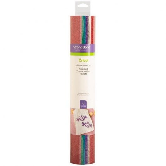 Cricut Glitter Iron-On Pack 6 Vinilos Textiles Termoadhesivos 30.5 x 30.5 cm Surtido Bejeweld