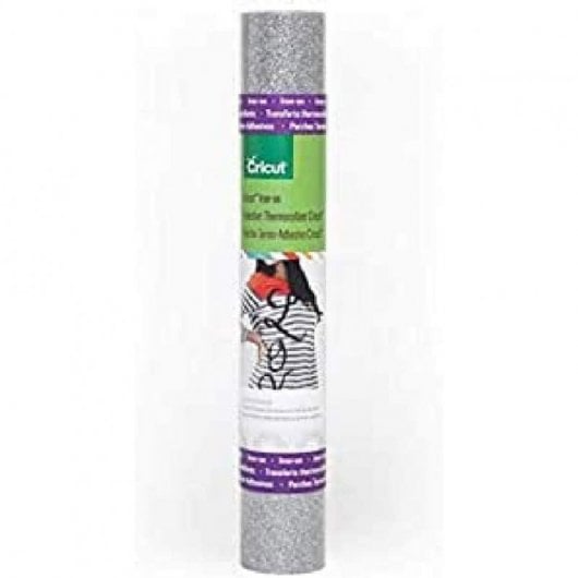 Cricut Giltter Iron-On Vinilo Textil Termoadhesivo 12"x19" Plata