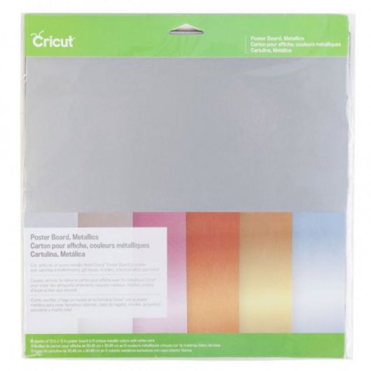 Cricut Pack de 6 Cartulinas 12"x12" Colores Metalizados