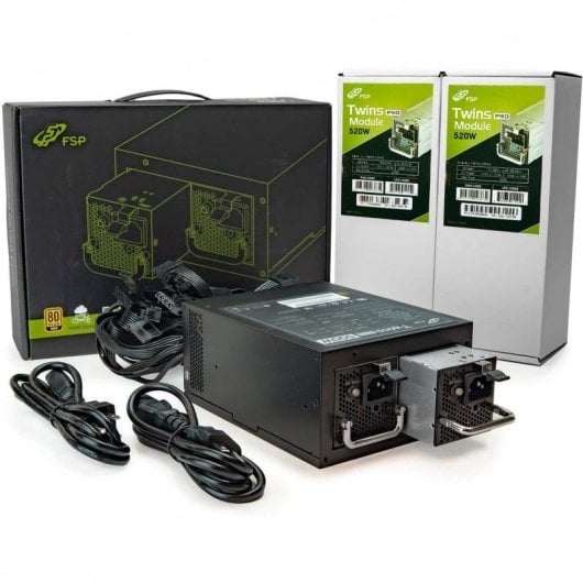 FSP Twins PRO 500W Netzteil 20+4 pin ATX PS/2 Schwarz