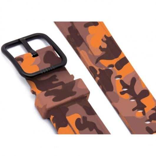 Suritt Sport Camo Correa de Silicona Naranja con Adaptadores Negros para Apple Watch 38/40mm