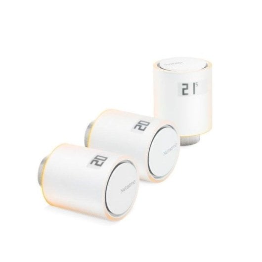 Têtes Thermostatiques Intelligentes Netatmo NBU-NAV-EU 3 Sans fil pour Radiateur
