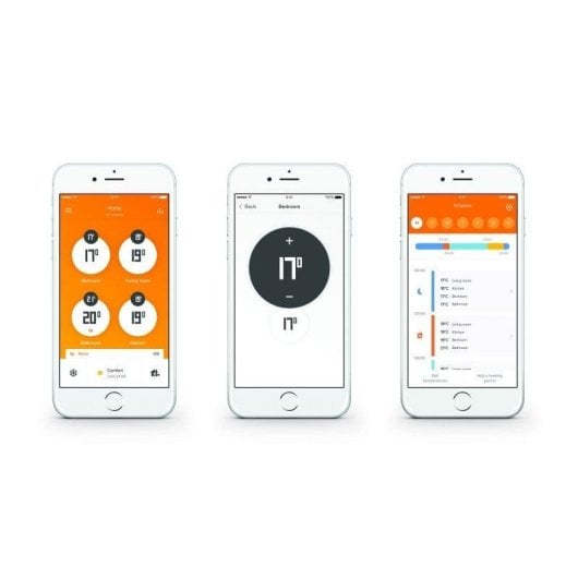 Têtes Thermostatiques Intelligentes Netatmo NBU-NAV-EU 3 Sans fil pour Radiateur