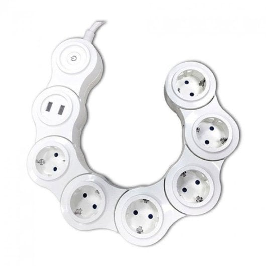 Eurobric Regleta Flexible 6 Tomas Schuko + 2 USB