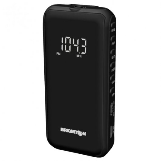 Brigmton BT-124 Radio Digital FM/MP3/microSD Negra