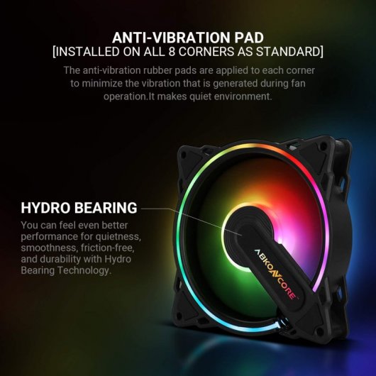Abkoncore Hurricane Spectrum Sync Pack 3 ventiladores 120mm + Control HUB