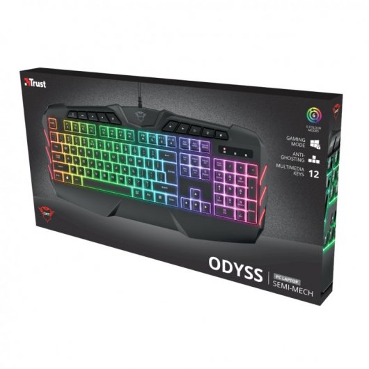 Trust GXT 881 Odyss Teclado Gaming Semi-Mecânico RGB