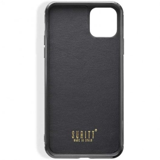 Suritt Funda Benny Card de Piel/Cuero Amarillo para iPhone 11