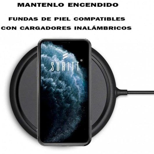 Suritt Funda Benny Card de Piel/Cuero Amarillo para iPhone 11