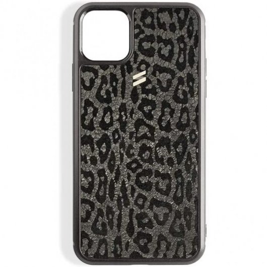 Suritt Leo Funda de Piel/Cuero Negro para iPhone 11 Pro Max