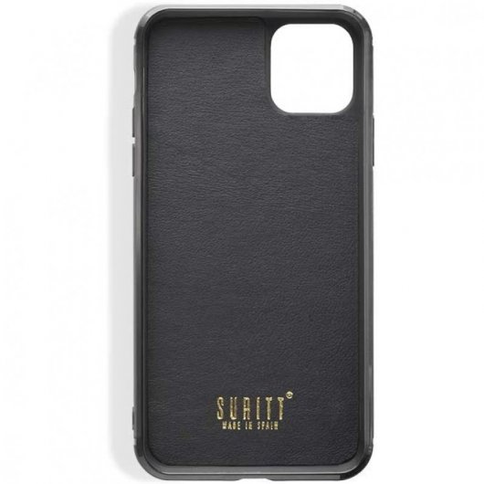 Suritt Leo Funda de Piel/Cuero Negro para iPhone 11 Pro Max