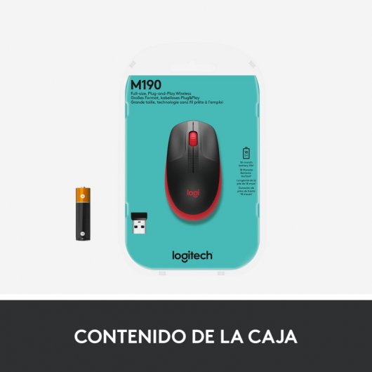 Logitech M190 Maus Beidhändig RF Wireless Optisch 1000 DPI (910-005908)