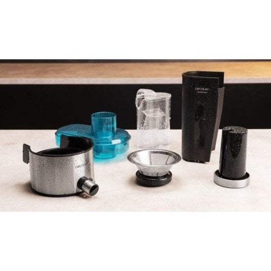 Exprimidor Cecotec Juice&Fresh 400 Titan Black compacto 400W 2 velocidades