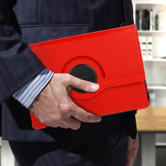 Avizar Funda Libro Soporte Roja para Huawei Mediapad T5 10"