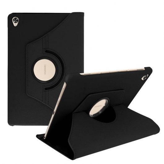 Avizar Funda Libro Soporte Negra para Huawei MediaPad M6